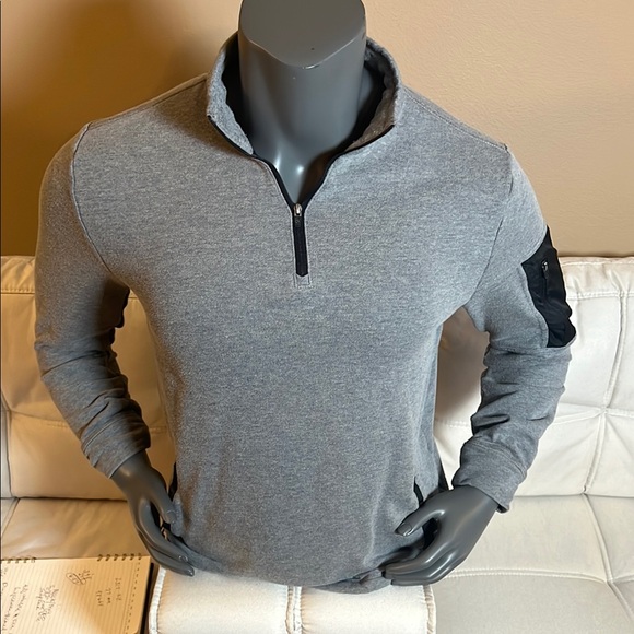 GAP Other - GAP Men’s Gray Long Sleeve Quarter Zip Polo Shirt Size Medium